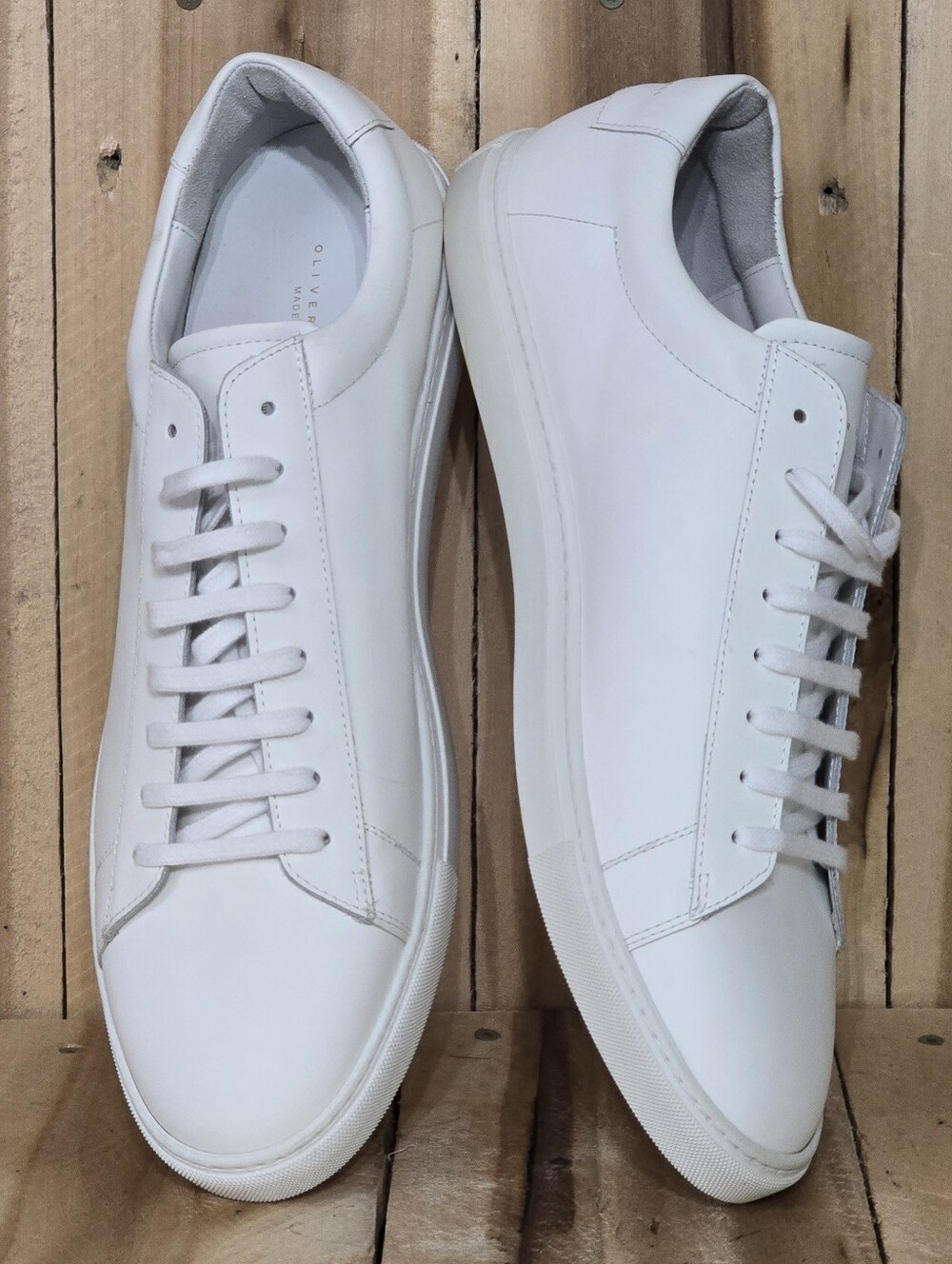 Oliver Cabell Low 1 Mens 14.5 15 US 48 EU White Italian All Leather Sneakers